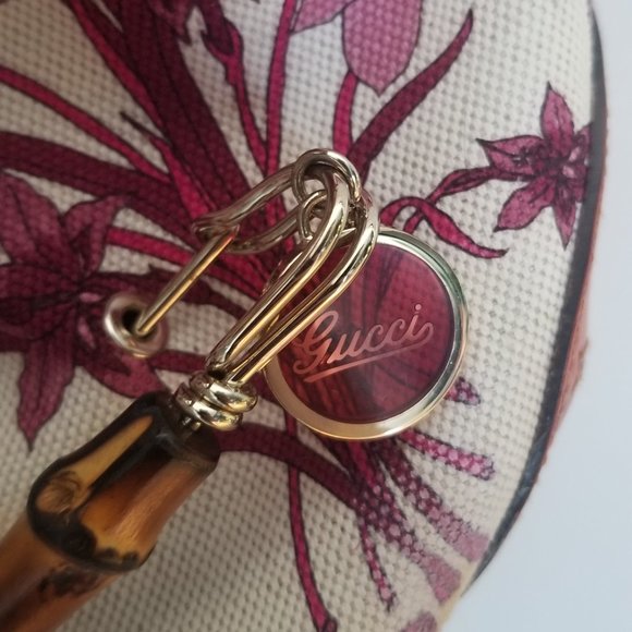 Gucci Multicolor Floral Canvas and Leather Peggy Bamboo Hobo - Picture 3 of 13